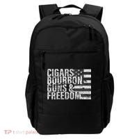 Cigars Bourbon Guns & Freedom Flag Backpack thumb 0
