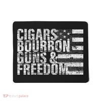 Cigars Bourbon Guns & Freedom Flag Mousepad thumb 0