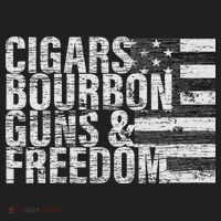 Cigars Bourbon Guns & Freedom Flag Hat thumb 2