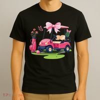 Coquette Bow Golf Tournament Bows Preppy Women T-Shirt thumb 3