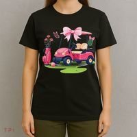 Coquette Bow Golf Tournament Bows Preppy Women T-Shirt thumb 4
