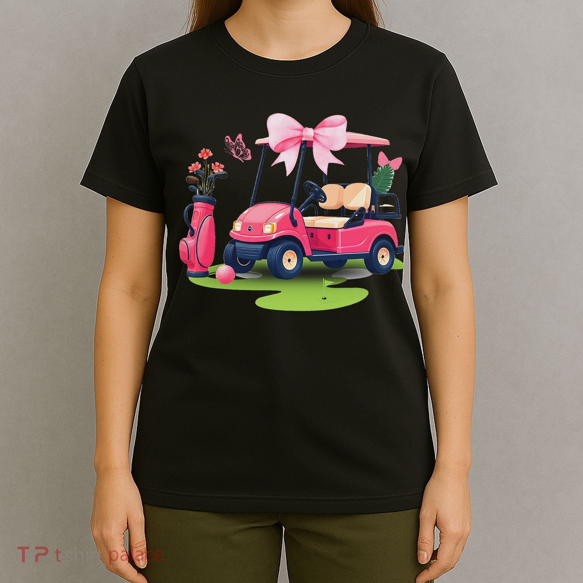 Coquette Bow Golf Tournament Bows Preppy Women T-Shirt