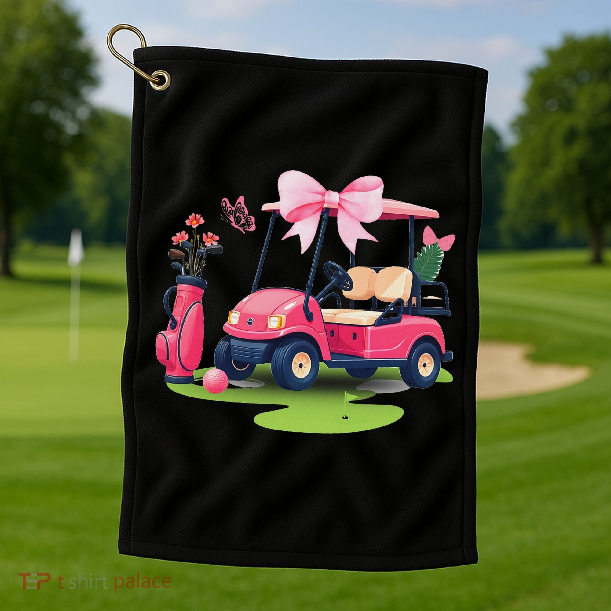 Coquette Bow Golf Tournament Bows Preppy Women Golf Towel