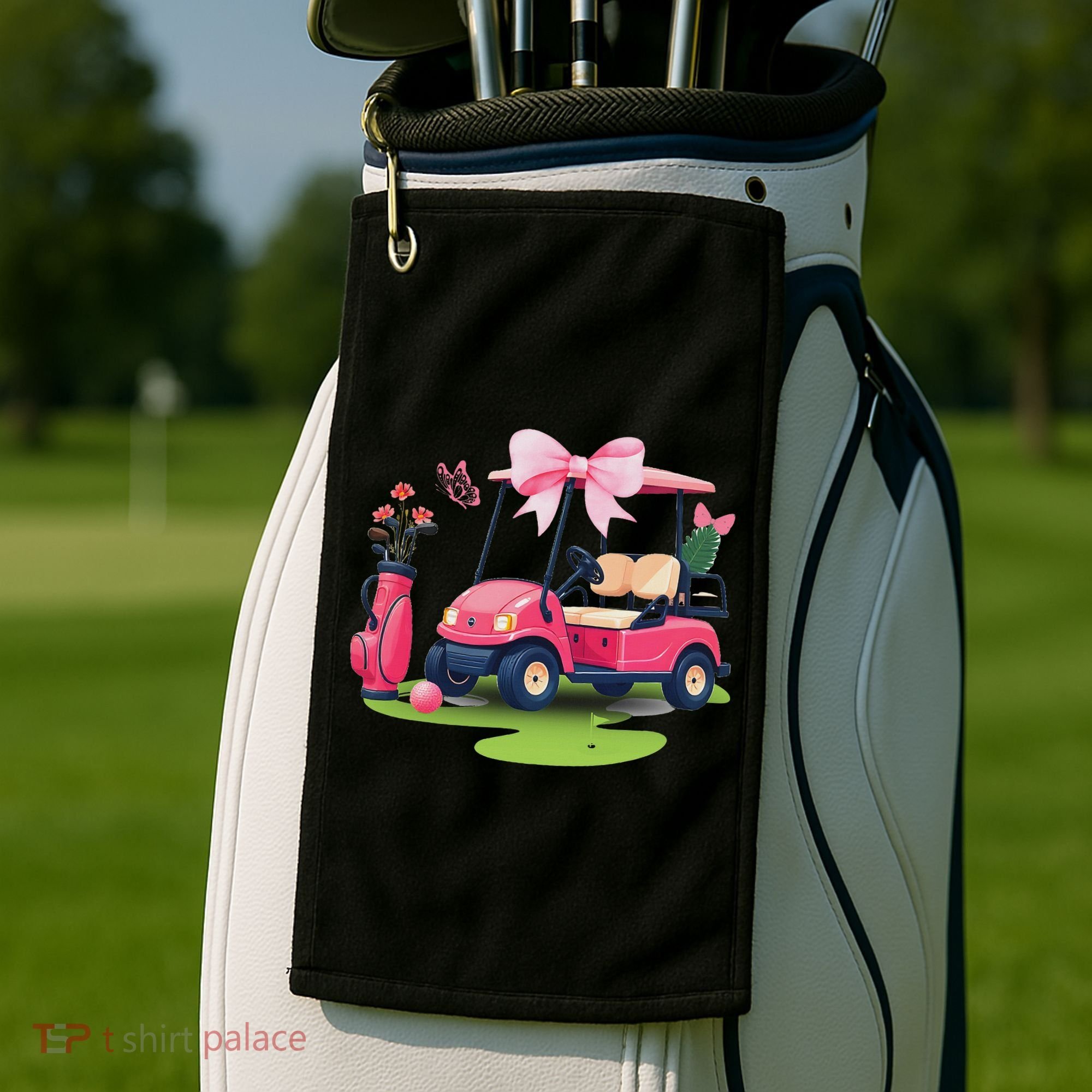 Coquette Bow Golf Tournament Bows Preppy Women Golf Towel
