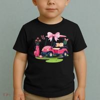 Coquette Bow Golf Tournament Bows Preppy Women Toddler T-Shirt thumb 2