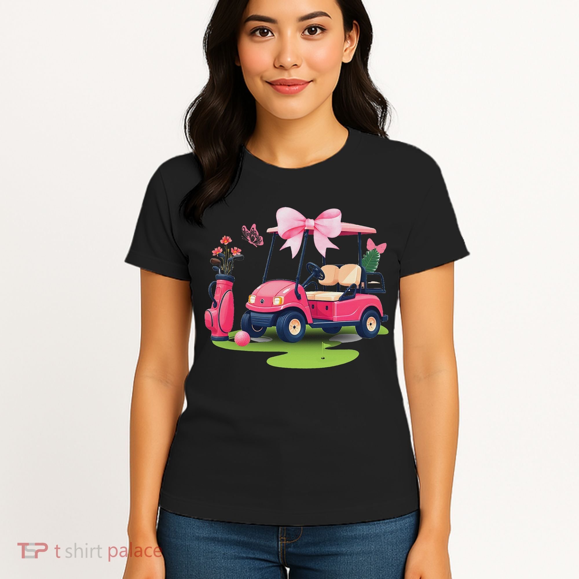 Coquette Bow Golf Tournament Bows Preppy Women Women's T-Shirt