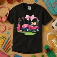 Coquette Bow Golf Tournament Bows Preppy Women Kids T-Shirt thumb 3