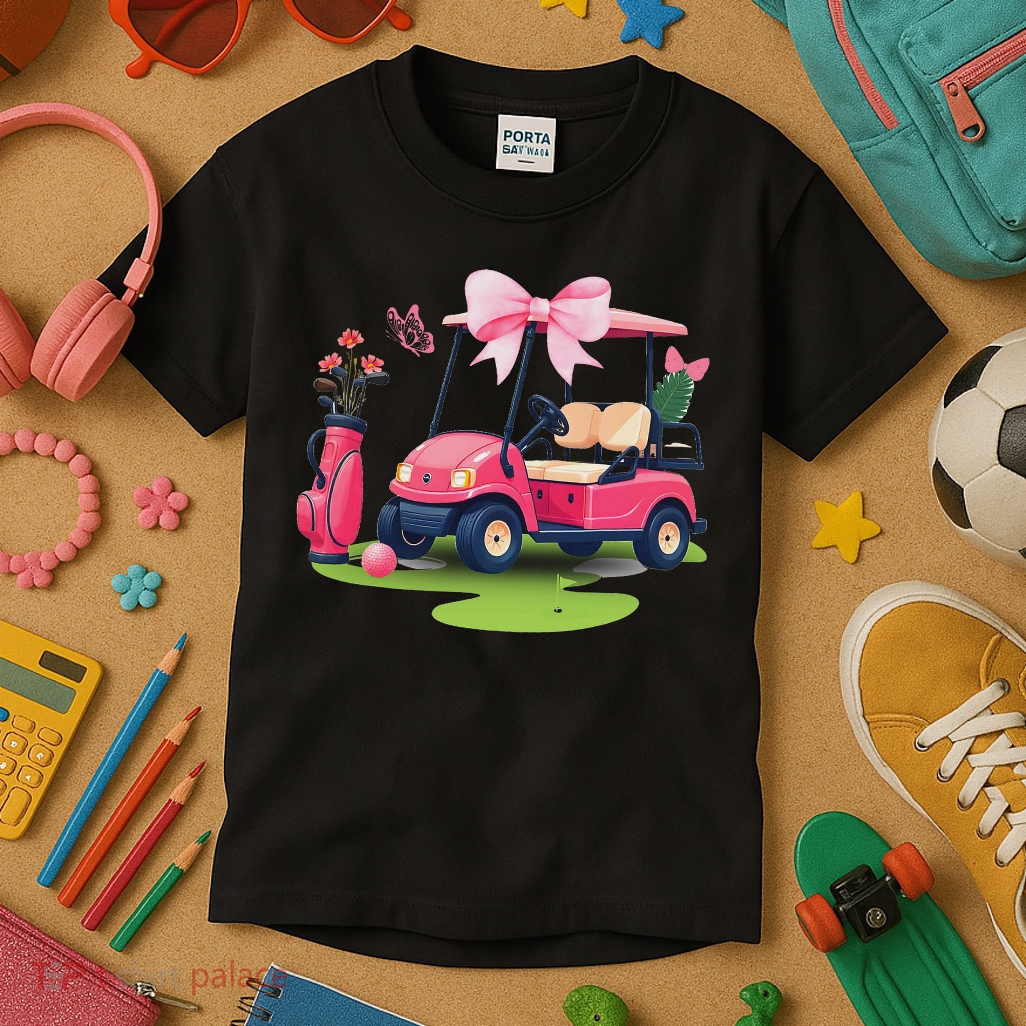 Coquette Bow Golf Tournament Bows Preppy Women Kids T-Shirt