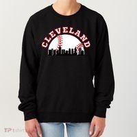 Cleveland Baseball Gift Cleveland Oh Cityscape Cle Skyline Gift Women's Sweatshirt thumb 0