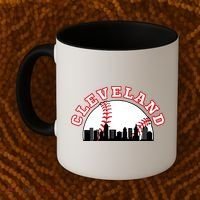 Cleveland Baseball Gift Cleveland Oh Cityscape Cle Skyline Gift Coffee Mug thumb 2