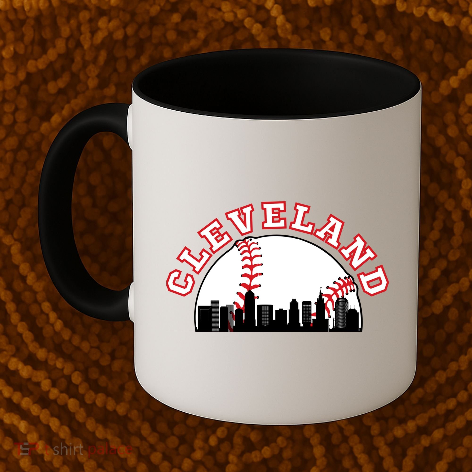 Cleveland Baseball Gift Cleveland Oh Cityscape Cle Skyline Gift Coffee Mug