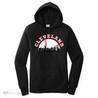 Cleveland Baseball Gift Cleveland Oh Cityscape Cle Skyline Gift Women's Hoodie thumb 0