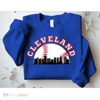 Cleveland Baseball Gift Cleveland Oh Cityscape Cle Skyline Gift Sweatshirt thumb 2