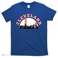 Cleveland Baseball Gift Cleveland Oh Cityscape Cle Skyline Gift T-Shirt thumb 0