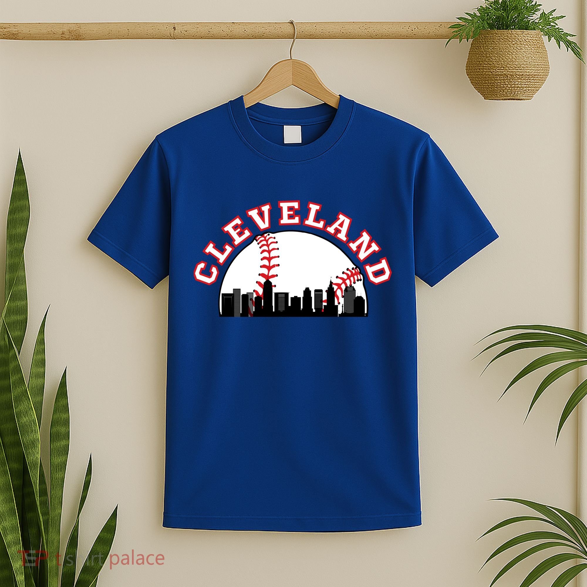 Cleveland Baseball Gift Cleveland Oh Cityscape Cle Skyline Gift T-Shirt