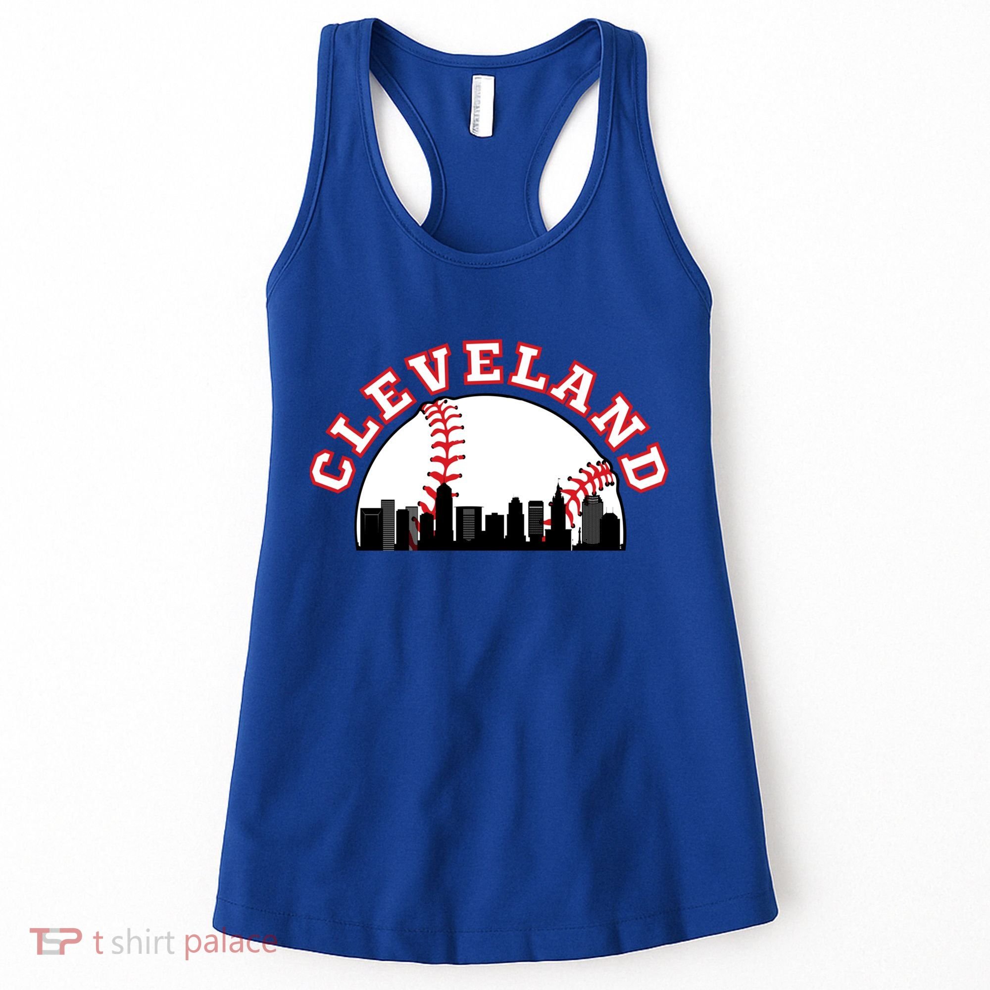 Cleveland Baseball Gift Cleveland Oh Cityscape Cle Skyline Gift Women's Tank Top