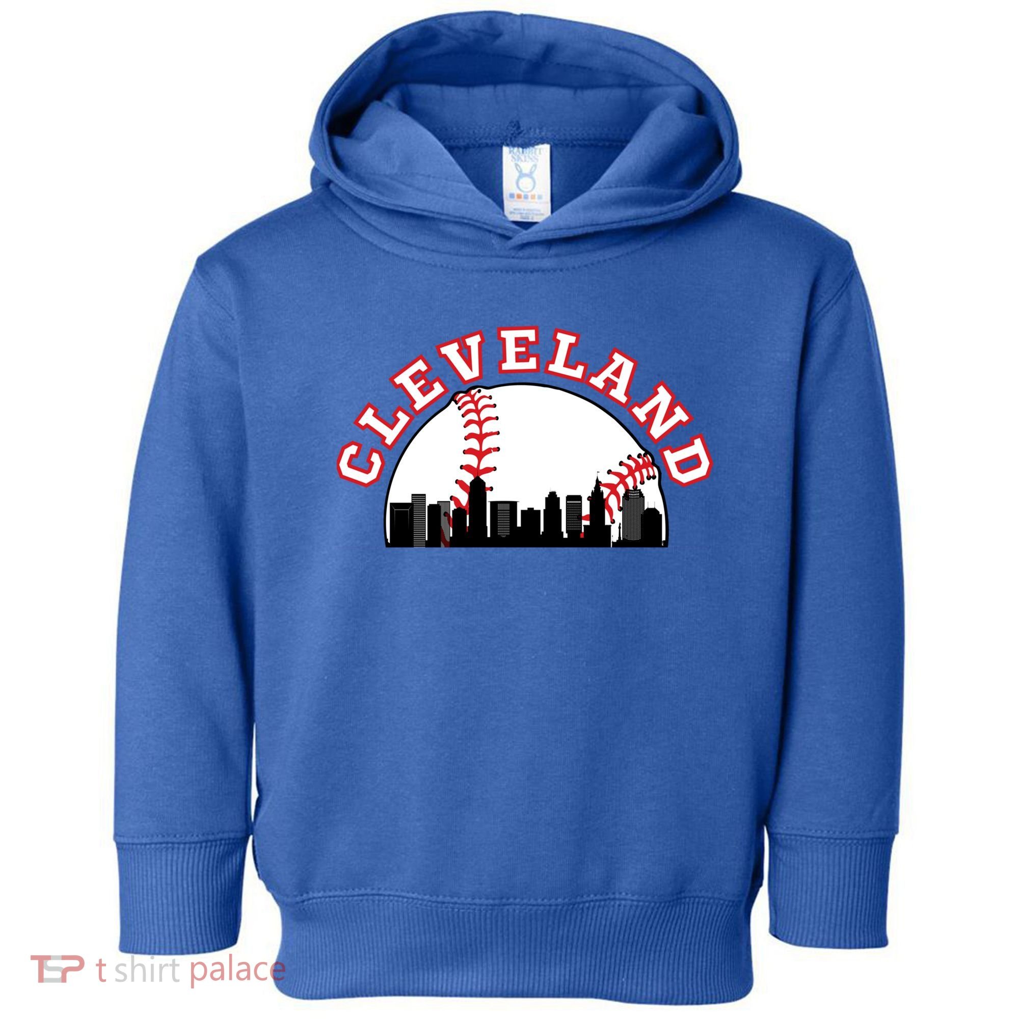 Cleveland Baseball Gift Cleveland Oh Cityscape Cle Skyline Gift Toddler Hoodie