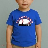 Cleveland Baseball Gift Cleveland Oh Cityscape Cle Skyline Gift Toddler T-Shirt thumb 2