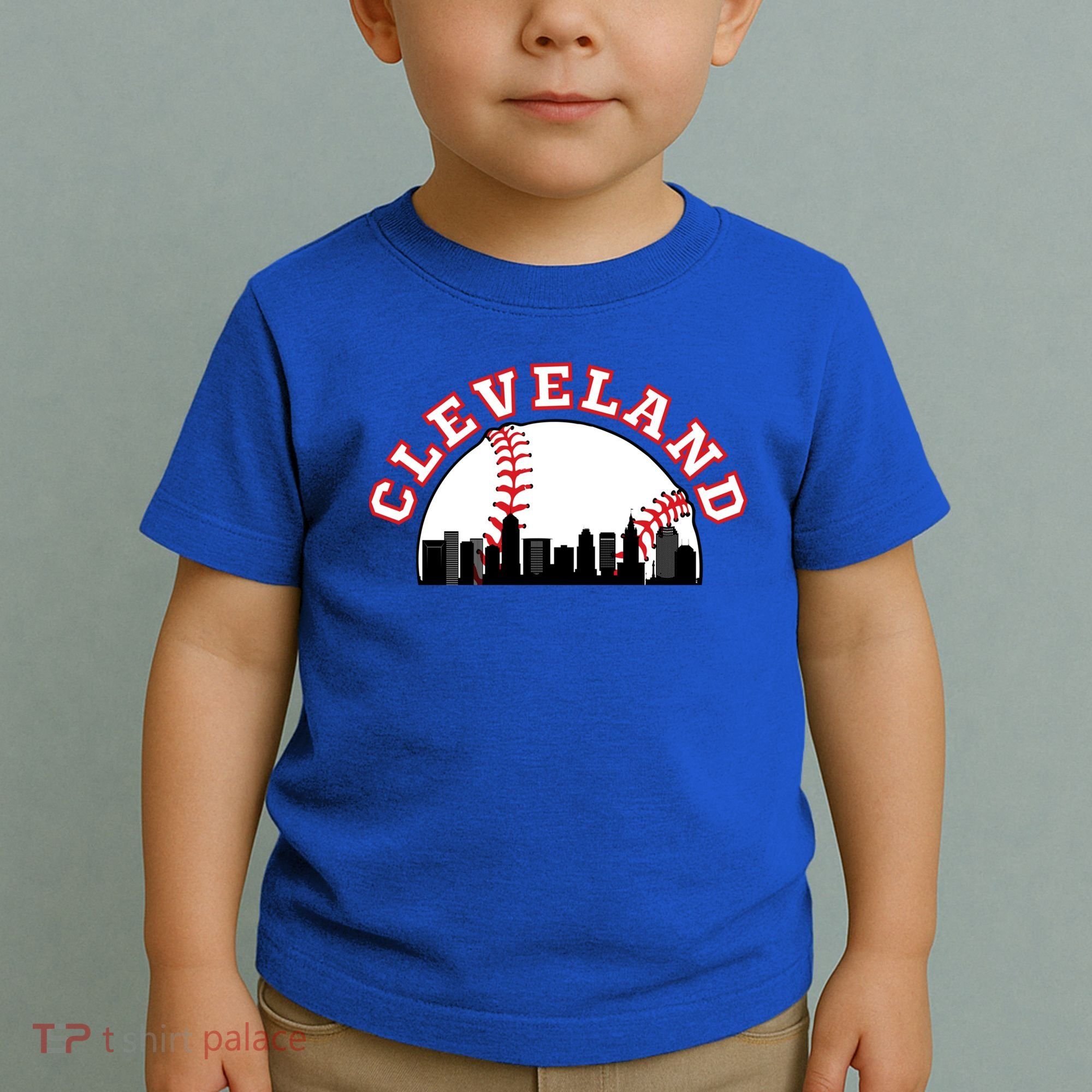 Cleveland Baseball Gift Cleveland Oh Cityscape Cle Skyline Gift Toddler T-Shirt