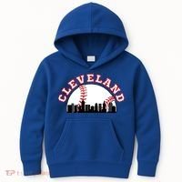 Cleveland Baseball Gift Cleveland Oh Cityscape Cle Skyline Gift Kids Hoodie thumb 0