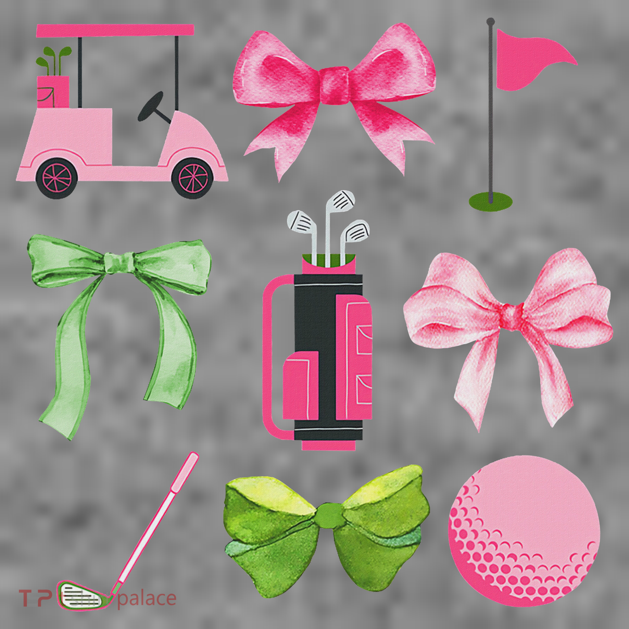 Coquette Bow Golf Cart Game Day Golfing Golfer Golf Lover Toddler Hoodie