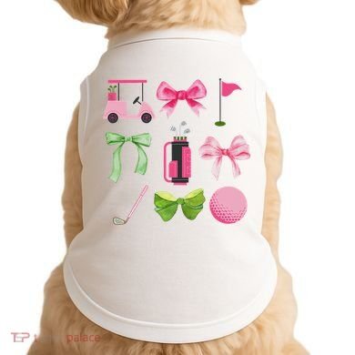 Coquette Bow Golf Cart Game Day Golfing Golfer Golf Lover Doggie Tank