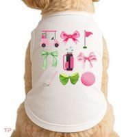 Coquette Bow Golf Cart Game Day Golfing Golfer Golf Lover Doggie Tank thumb 0