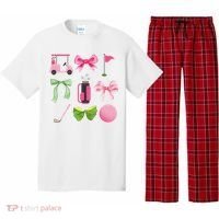 Coquette Bow Golf Cart Game Day Golfing Golfer Golf Lover Pajama Set thumb 0