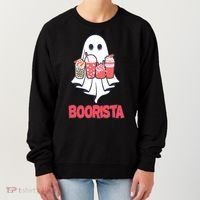Coffee Boorista Ghost Halloween Barista Women's Sweatshirt thumb 0