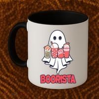 Coffee Boorista Ghost Halloween Barista Coffee Mug thumb 2