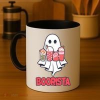 Coffee Boorista Ghost Halloween Barista Coffee Mug thumb 4