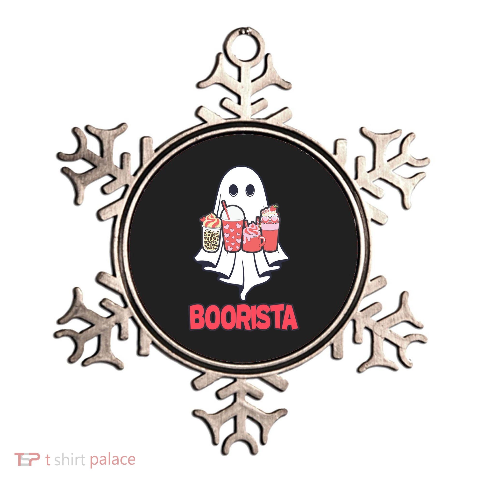 Coffee Boorista Ghost Halloween Barista Ornament
