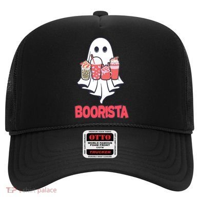 Coffee Boorista Ghost Halloween Barista Hat