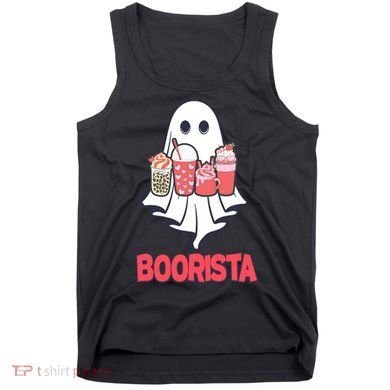 Coffee Boorista Ghost Halloween Barista Tank Top