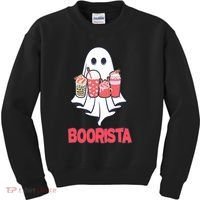 Coffee Boorista Ghost Halloween Barista Kids Sweatshirt thumb 0