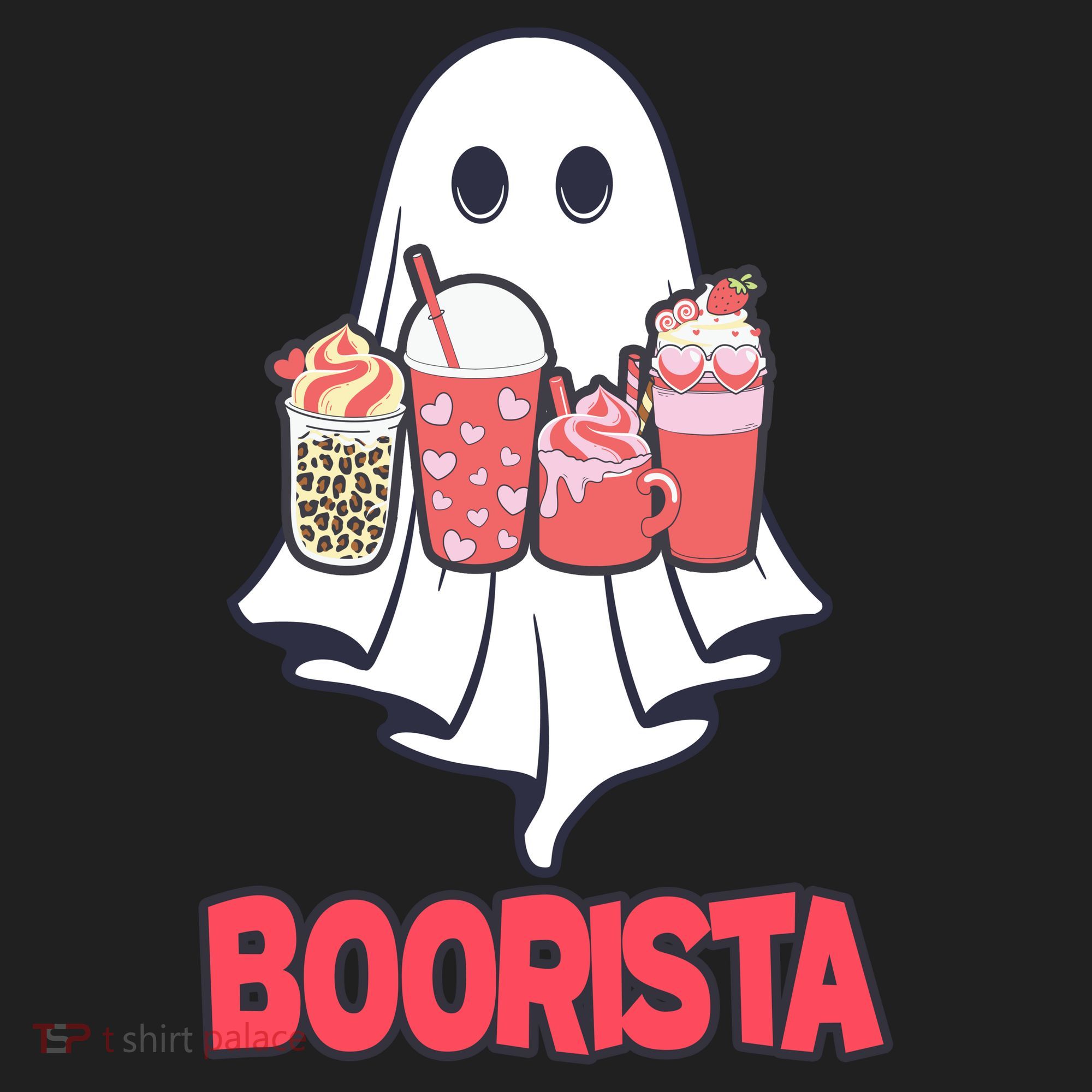 Coffee Boorista Ghost Halloween Barista Kids Plaid Pajama Set