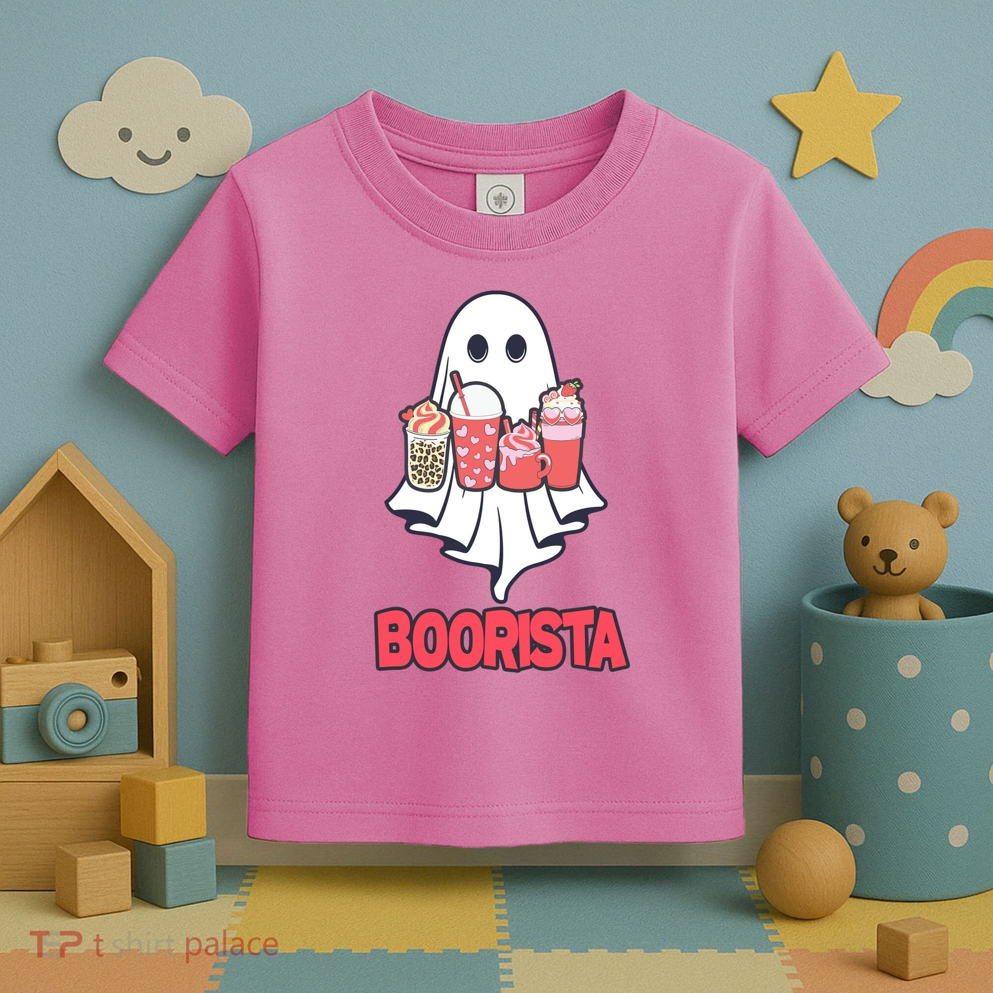 Coffee Boorista Ghost Halloween Barista Toddler T-Shirt