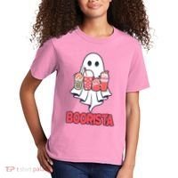 Coffee Boorista Ghost Halloween Barista Kids T-Shirt thumb 2