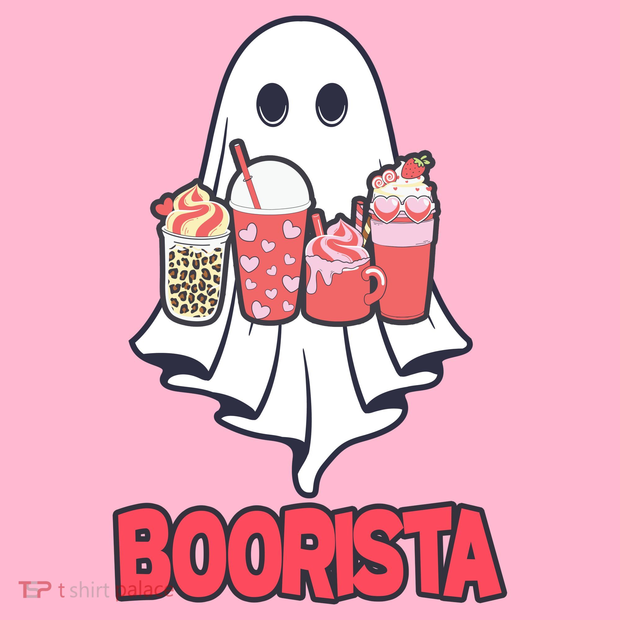 Coffee Boorista Ghost Halloween Barista Kids T-Shirt