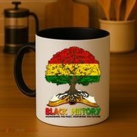 Celebrate Black History Honoring The Past Inspiring The Future Tree Root Book Coffee Mug thumb 4