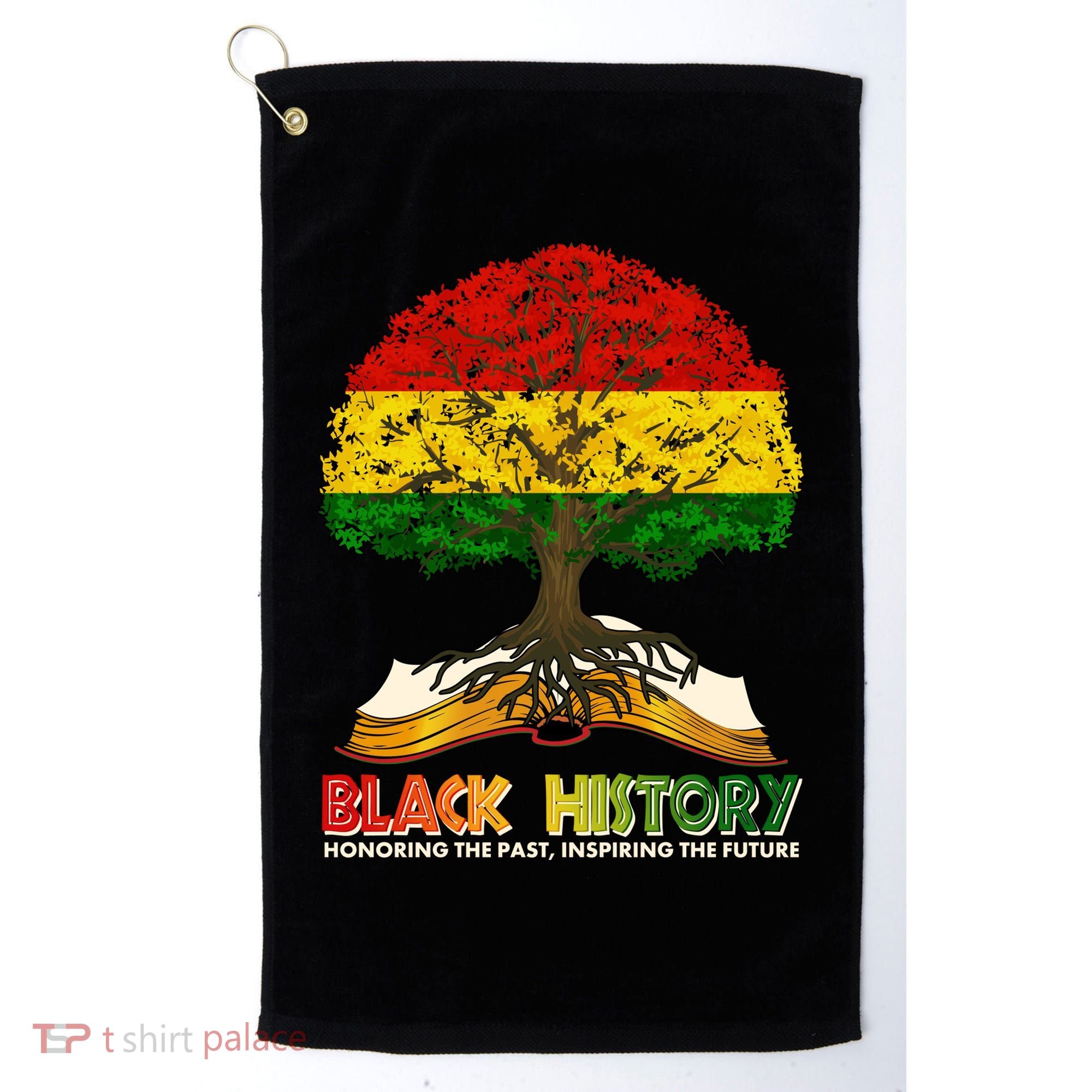 Celebrate Black History Honoring The Past Inspiring The Future Tree Root Book Golf Towel