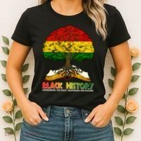 Celebrate Black History Honoring The Past Inspiring The Future Tree Root Book Women's T-Shirt thumb 2