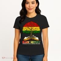Celebrate Black History Honoring The Past Inspiring The Future Tree Root Book Women's T-Shirt thumb 4