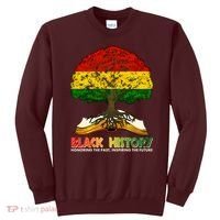 Celebrate Black History Honoring The Past Inspiring The Future Tree Root Book Sweatshirt thumb 0