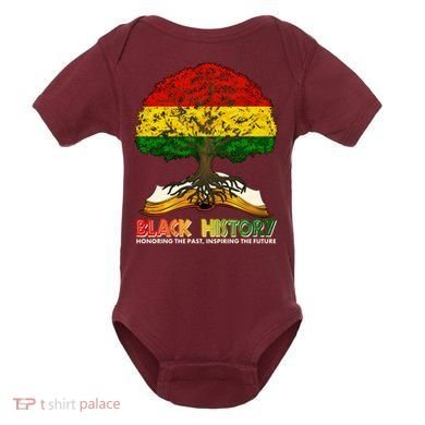 Celebrate Black History Honoring The Past Inspiring The Future Tree Root Book Baby Bodysuit