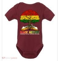 Celebrate Black History Honoring The Past Inspiring The Future Tree Root Book Baby Bodysuit thumb 0