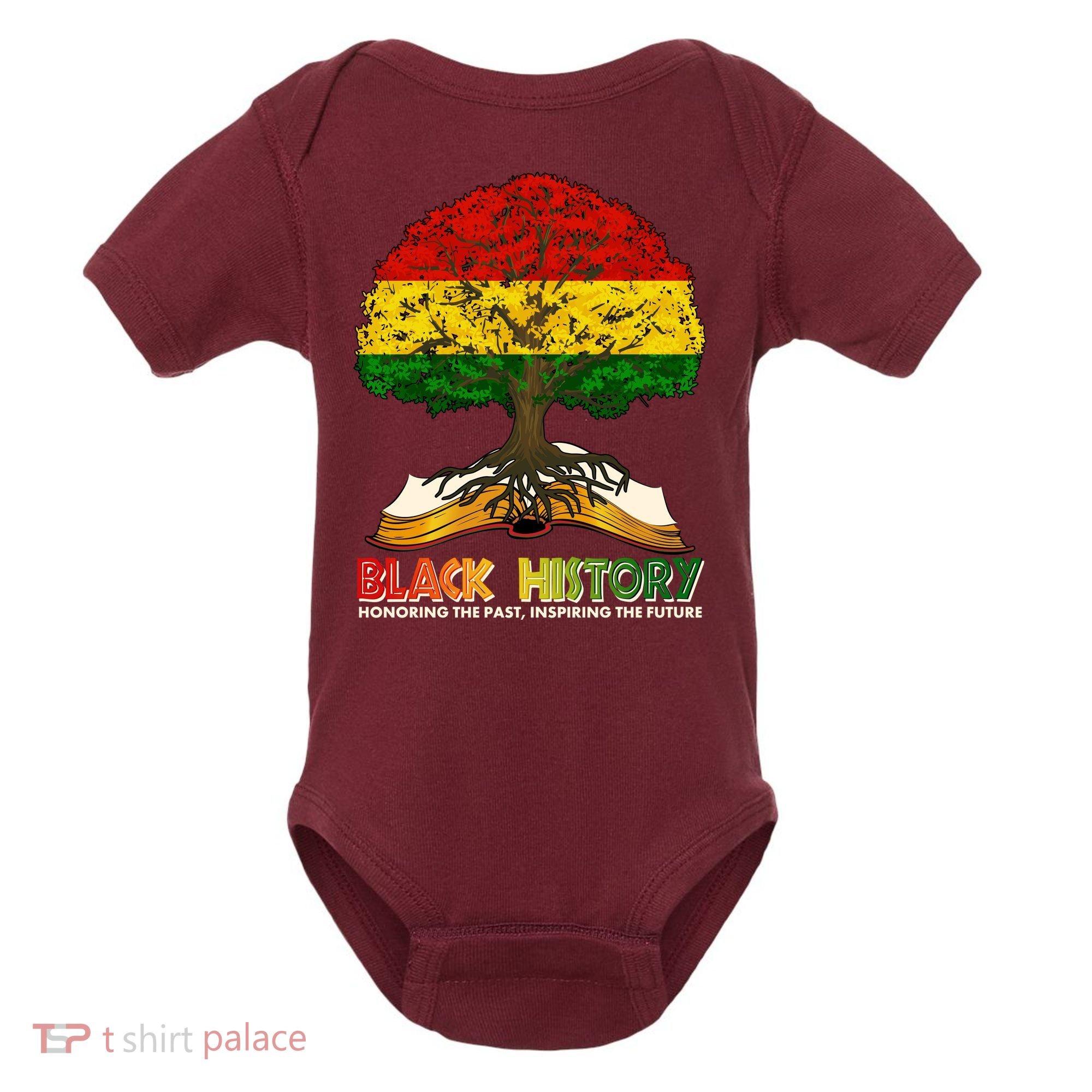 Celebrate Black History Honoring The Past Inspiring The Future Tree Root Book Baby Bodysuit