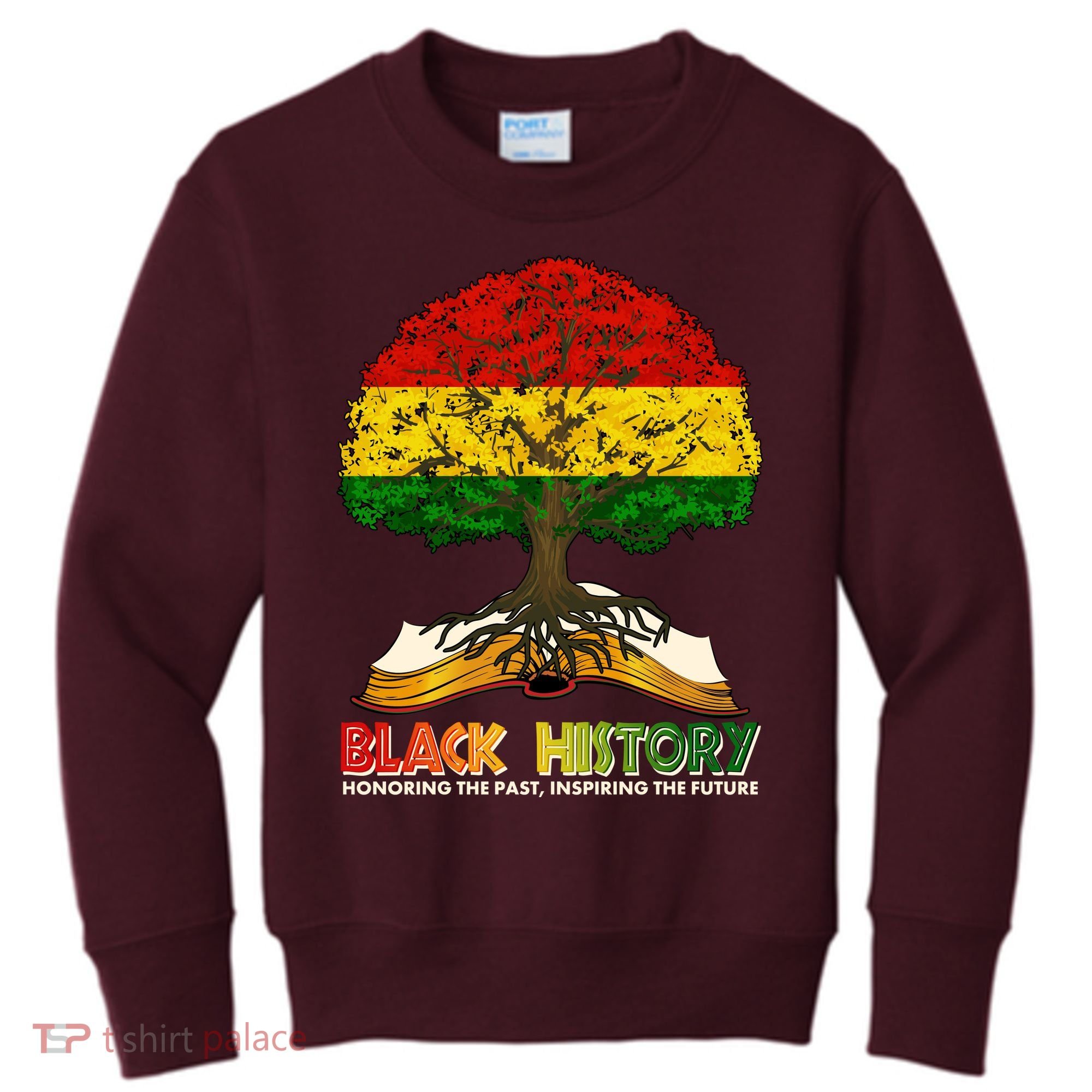 Celebrate Black History Honoring The Past Inspiring The Future Tree Root Book Kids Sweatshirt