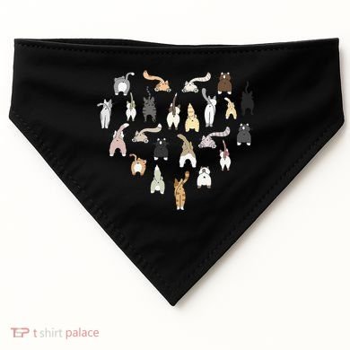 Cat Butt Heart USA-Made Doggie Bandana