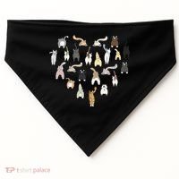 Cat Butt Heart USA-Made Doggie Bandana thumb 0